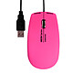 PORT Connect Neon Wired Mouse - Rose Souris filaire - ambidextre - capteur optique - 3 boutons avec tapis de souris