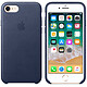 Apple Carcasa de cuero azul noche Apple iPhone 8 / 7 Funda de piel para Apple iPhone 8 / 7