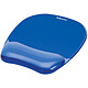 Tappetino per mouse Fellowes - Poggiapolsi in gel di cristallo blu Tappetino per mouse ergonomico con poggiapolsi