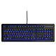 SteelSeries Apex 100 (QWERTY) Clavier gaming - interrupteurs à membrane - touches demi-hauteur - rétro-éclairage bleu - touches macros - QWERTY UK