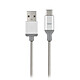 QDOS PowerSteel USB/USB-C Câble de rechargement et de synchronisation USB vers USB-C (compatible QuickCharge)