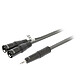 Sweex cable estéreo 2 XLR / Jack 3.5 mm machos/macho Gris - 1.5 m Cable 2x XLR 3p Macho - Jack 3.5 mm Macho