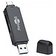 Goobay Lector de tarjetas USB 3.0/USB-C - 2-en-1 Lector de tarjetas de memoria SD / SDXC / SDHC / SDHC / SDHC / microSD / microSDHC / microSDXC en USB 3.0/USB-C
