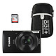 Canon IXUS 190 Noir + Étui + SDHC 16 Go Appareil photo 20 MP - Zoom optique grand angle 10x - Vidéo HD - Wi-Fi - NFC + Étui souple + Carte SDHC 16 Go