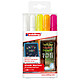 Edding 4095 - set of 5 colours Erasable chalk marker with bullet tip 2-3 mm (2 x white, yellow, orange and pink)