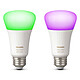 Philips Hue White & Color Ambiance Duobox E27 Ampoules intelligentes E27 - Compatibles avec le système Hue