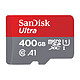 SanDisk Ultra Android microSDXC 400 Go + Adaptateur SD Carte mémoire microSDXC UHS-I A1 400 Go avec adaptateur SD
