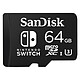 SanDisk microSDXC Pour Nintendo Switch 64 Go Carte microSDXC UHS-I U3 64 Go pour Nintendo Switch