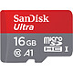 SanDisk Ultra Android microSDHC pour smartphone 16 Go + Adaptateur SD Carte mémoire microSDHC UHS-I A1 16 Go avec adaptateur SD