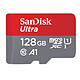 SanDisk Ultra Android microSDXC pour APN 128 Go + Adaptateur SD Carte mémoire microSDXC UHS-I A1 128 Go avec adaptateur SD