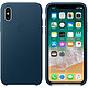 Apple Coque en cuir Bleu cosmos Apple iPhone X Coque en cuir pour Apple iPhone X