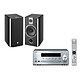 Yamaha MusicCast CRX-N470D Argent + Focal Chorus 705 Black Style Mini-chaîne multiroom CD MP3 USB Wi-Fi Bluetooth et AirPlay avec MusicCast + Enceinte bibliothèque (par paire)