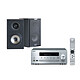 Yamaha MusicCast CRX-N470D Argent + Cabasse Antigua MC170 Ebène Mini-chaîne multiroom CD MP3 USB Wi-Fi Bluetooth et AirPlay avec MusicCast + Enceinte bibliothèque (par paire)