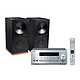 Yamaha MusicCast CRX-N470D Argent + Tangent Spectrum X4 Noir Mini-chaîne multiroom CD MP3 USB Wi-Fi Bluetooth et AirPlay avec MusicCast + Enceinte bibliothèque compacte (par paire)