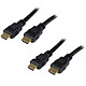 StarTech.com Pack de 2 câbles HDMI haute vitesse - M/M - 2 mètres Lot de 2 câbles HDMI haute vitesse avec HDMI (mâle)/HDMI (mâle) - 2 mètres