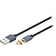 Goobay Câble Magnetic USB-A 2.0 / micro USB 2.0 Noir Câble USB Type-A 2.0 vers micro USB Type-B 2.0 Mâle / Mâle
