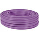 RJ45 Cable S/FTP de un solo hilo, categoría 7, rollo de 100 m (púrpura) - Certificado RPC