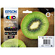 Epson Kiwi Multipack 202 Pack de 5 cartouches Claria Premium, couleurs d'encre cyan, magenta, jaune, noir et noir photo (23.3 ml)