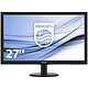 Philips 27" LED - 273V5LHSB 1920 x 1080 píxeles - 1 ms (gris a gris) - Gran formato 16/9 - HDMI - Negro