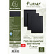 Exacompta Placas de cobertura de cuero negro A4 x 25 Pack de 25 fundas de presentación y protección de cartón rígido reciclado 270g cuero negro grano 270g