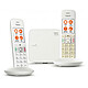 Gigaset E370 Duo Blanc Téléphone DECT sans fil avec touches SOS et base séparée modulable + combiné supplémentaire