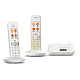 Gigaset E370A Duo Blanc Téléphone DECT sans fil avec touches SOS et répondeur + combiné supplémentaire