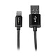 StarTech.com Câble Apple Lightning slim vers USB noir Câble USB 2.0 vers Lightning (M/M - 2 m) - Noir
