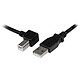 StarTech.com Câble USB 2.0 Type-A vers Type-B coudé à Gauche M/M pour imprimante - 1 m - Noir Câble USB 2.0 Type-A vers Type-B coudé (Mâle/Mâle - 1 m)