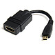 StarTech.com Adaptateur micro HDMI vers HDMI 1.4 - 4K 30Hz - M/F - 13 cm Câble HDMI haute vitesse HDMI (femelle)/Micro HDMI (mâle) - 13 cm