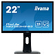 iiyama 21.5" LED - ProLite XB2283HS-B3 1920 x 1080 pixels - 4 ms (Gris à Gris) - Format large 16/9 - Dalle VA - Pivot - VGA/HDMI/DisplayPort - Noir