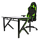 AKRacing Gaming Desk (vert) Siège en tissu avec dossier réglable à 180° et accoudoirs 1D pour gamer (jusqu'à 150 kg) + Bureau pour gamer avec système de gestion des câbles
