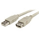 StarTech.com USBEXTAA_6 Câble USB 2.0 Type-A vers USB-A (Mâle/Femelle) - 1.8 m Beige