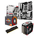 Kit Upgrade PC AMD Ryzen 5 1600 MSI X370 XPOWER GAMING TITANIUM 4 Go Carte mère ATX Socket AM4 AMD X370 + CPU AMD R5 1600 (3.2 GHz) + RAM 4 Go DDR4 + Ventilateur processeur