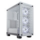 Corsair Crystal 460X RGB - Blanc Boîtier Moyen Tour ATX avec fenêtre et LEDs RGB