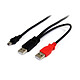 StarTech Cordon 2 x USB 2.0 type A / mini USB Cordon 2 x USB 2.0 type A mâle / mini USB mâle - 91 cm