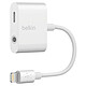 Belkin Adaptateur Lightning vers Jack +  Lightning MFI Adaptateur 3.5 mm audio + recharge avec port Lightning compatible iOS 9