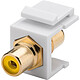 Goobay coupleur RCA jaune pour boitier réseau type Keystone Coupleur RCA jaune femelle / femelle pour boitier type Keystone