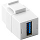 Goobay Accoppiatore USB 3.0 per scatole di rete Keystone Accoppiatore USB 3.0 tipo A femmina / tipo A femmina per contenitore tipo Keystone