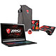 MSI GS73 7RE-006FR Stealth Pro + Pack MSI Back to School OFFERT ! Intel Core i7-7700HQ 8 Go SSD 128 Go + HDD 1 To 17.3" LED Full HD 120 Hz NVIDIA GeForce GTX 1050 Ti 4 Go Wi-Fi AC/Bluetooth Webcam Windows 10 Famille 64 bits (garantie constructeur 2 ans)
