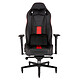 Corsair T2 Road Warrior (black/red) Gaming chair - PU leather - comfortable wide seat - 4D armrests - rollerblade style wheels compatible with all floors (parquet, carpet, tiles...) - 170° reclining backrest - seat reclines and locks at 17° - weight limited to 140 kg
