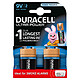 Duracell Ultra Power 9V (par 2) Pack de 2 piles alcalines 9V (6LR61)