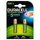 Duracell Recharge Ultra AAA 850 mAh (par 2) Pack de 2 piles rechargeables AAA 850 mAh