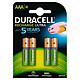 Duracell Recharge Ultra AAA 850 mAh (par 4) Pack de 4 piles rechargeables AAA 850 mAh