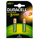 Duracell Recharge AAA 750 mAh (par 2) Pack de 2 piles rechargeables AAA 750 mAh