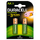 Duracell Recharge AA 1300 mAh (par 2) Pack de 2 piles rechargeables AA 1300 mAh