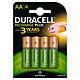 Duracell Recharge AA 1300 mAh (par 4) Pack de 4 piles rechargeables AA 1300 mAh