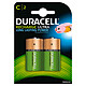 Duracell Recharge Ultra C 3000 mAh (per 2) Pack of 2 rechargeable batteries C 3000 mAh