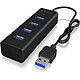 ICY BOX IB-HUB1409-U3 Hub de 4 puertos USB 3.0 (color negro)
