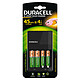 Duracell Hi-Speed Value Charger Chargeur de piles AA/AAA avec indicateur de charge + 4 piles rechargeables AA et AAA