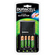 Duracell Hi-Speed Advanced Charger Chargeur de piles AA/AAA avec indicateur de charge + 4 piles rechargeables AA et AAA